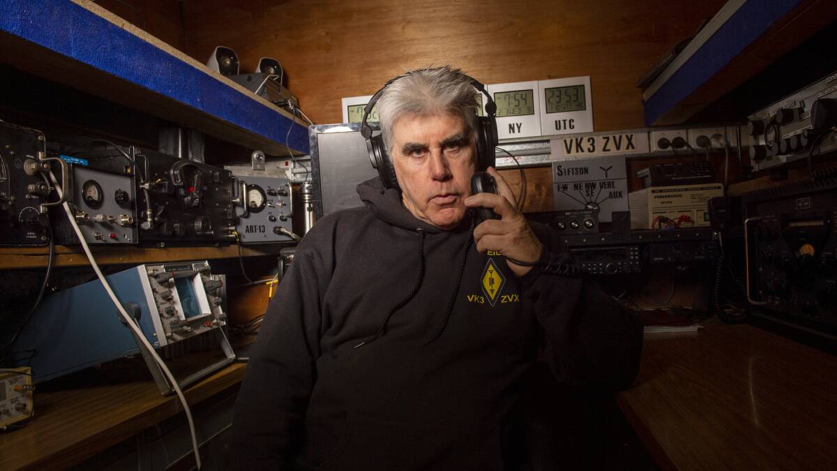Bendigo Amateur Radio and Electronics Club president Neil Patton wants to see Australia develop an independent communications infrastructure. Picture: DARREN HOWE