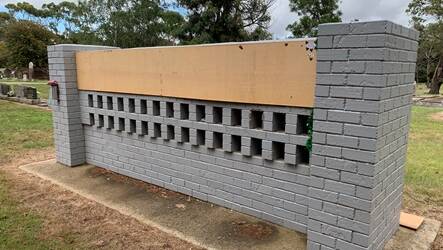The memorial urn wall. Picture: Victoria Police.