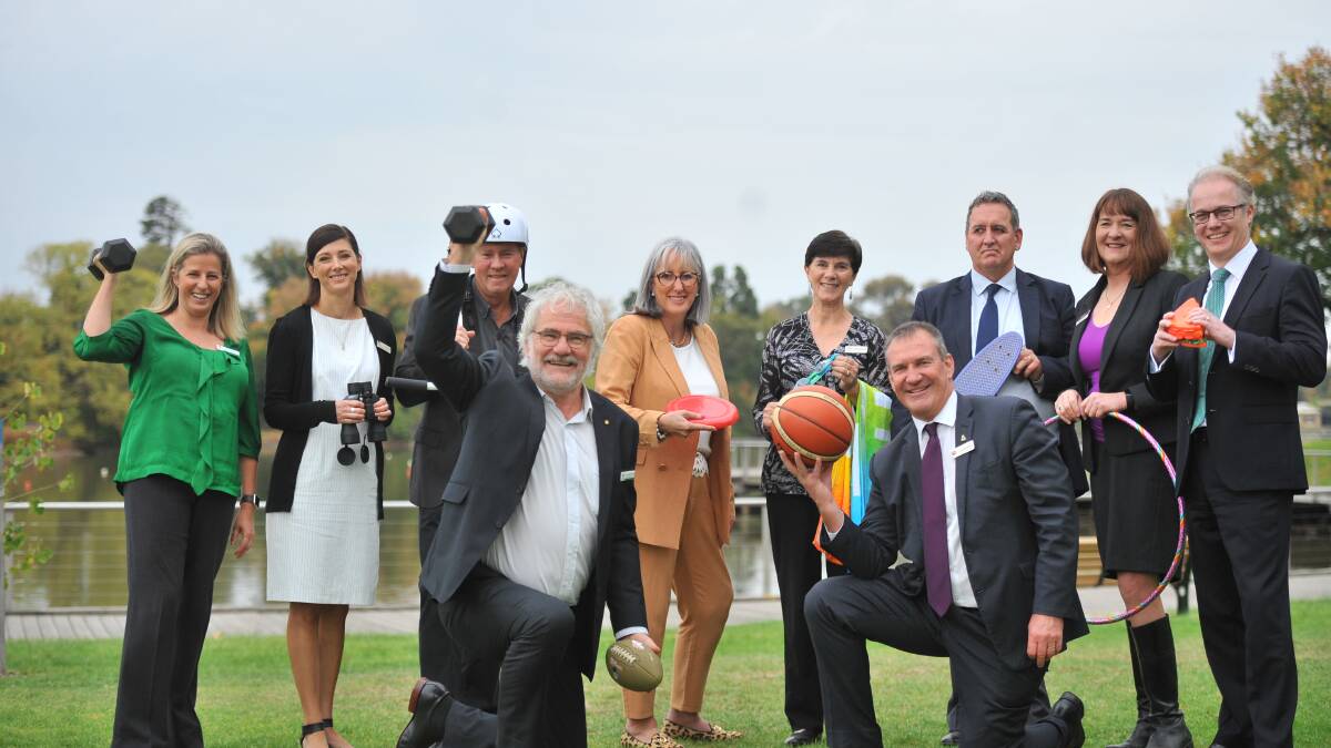 Mayors and chief executives from the Loddon Campaspe gathered in Bendigo to launch the Active Living Census on Wednesday. Picture: ELSPETH KERNEBONE