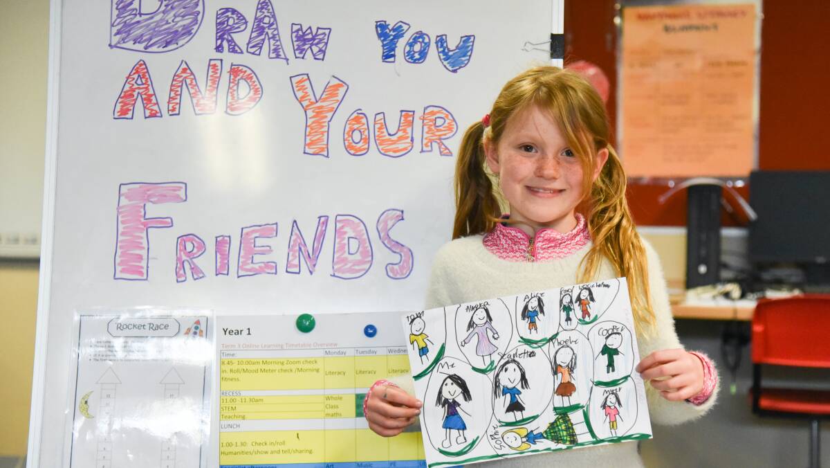 SPECIAL BONDS: As part of the gratitude project Girton Grammar students will draw pictures of themselves with friends. Picture: supplied