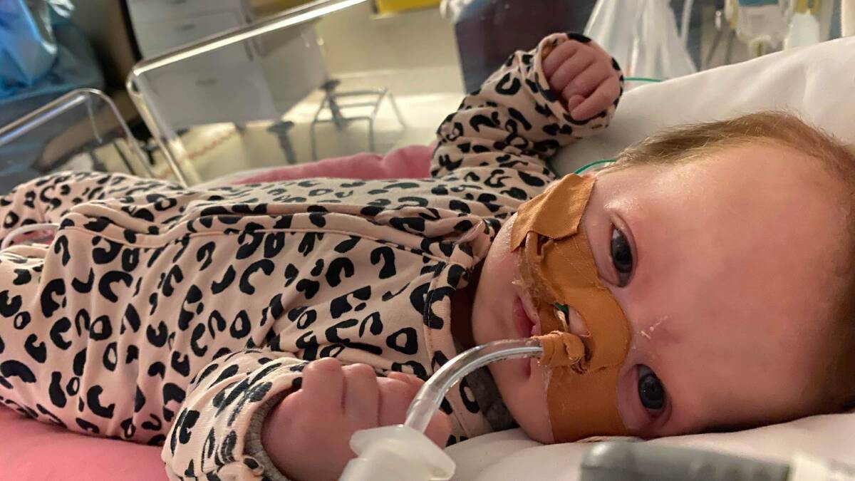 Ally has spent much of her two month life in hospital. Picture: supplied