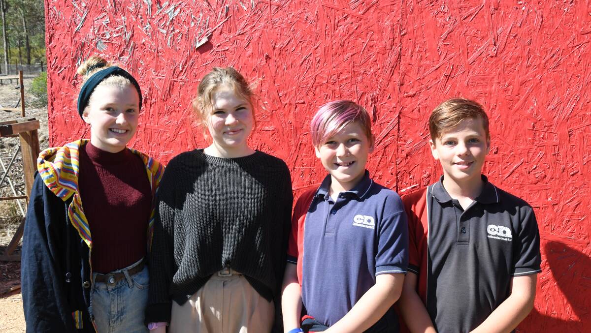 Students Harriet O'Shea Carre, Milou Albrecht, Callum Neilson Bridgfoot and Asher Bodin are calling for action. Picture: TARA COSOLETO
