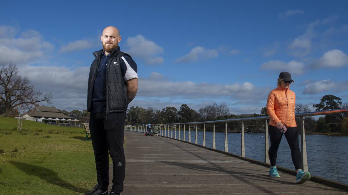 BIG STEPS: La Trobe University lecturer Stephen Cousins says it's fantastic to see more people exercising since restrictions on activities began. Picture: DARREN HOWE