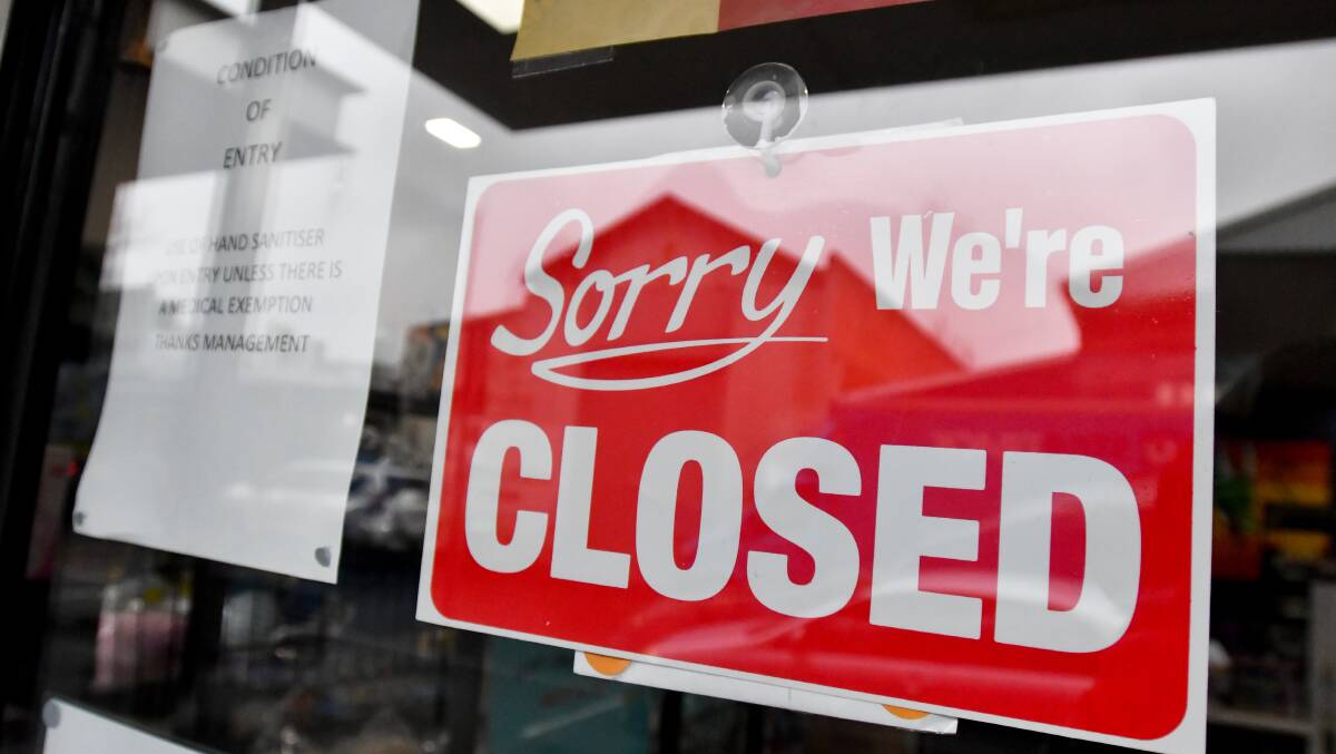 A business in Bendigo forced to shut its doors on Friday. Picture: NONI HYETT