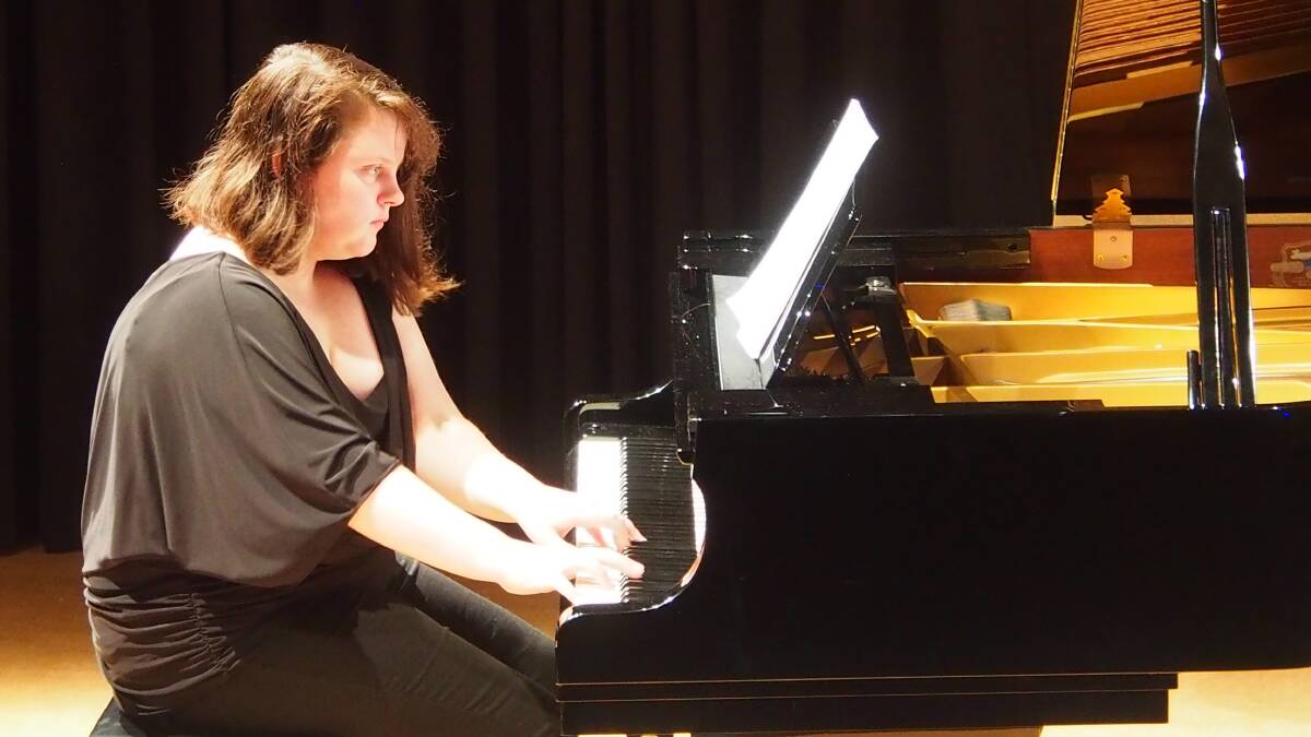 YOUNG TALENT: Athena Marek performs on the piano at Catherine McAuley College's Musician of the Year evening. Picture: supplied