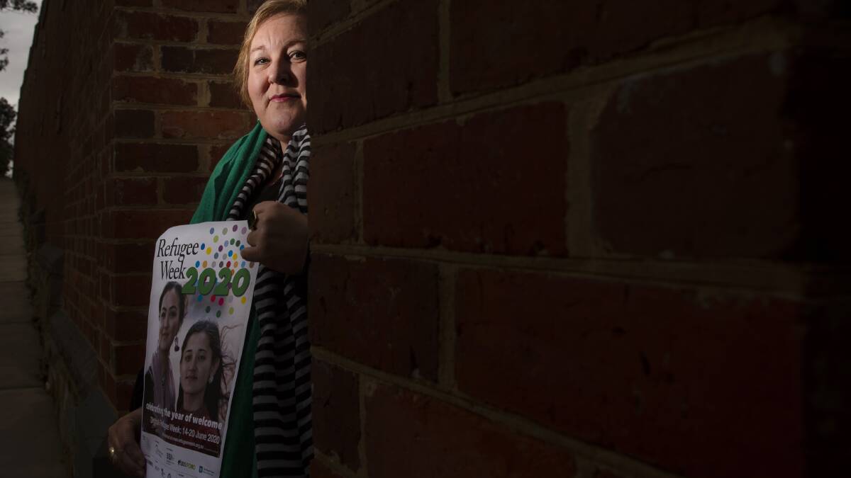 RALLYING: Rural Australians for Refugees representative Christine Cummins. Picture: DARREN HOWE