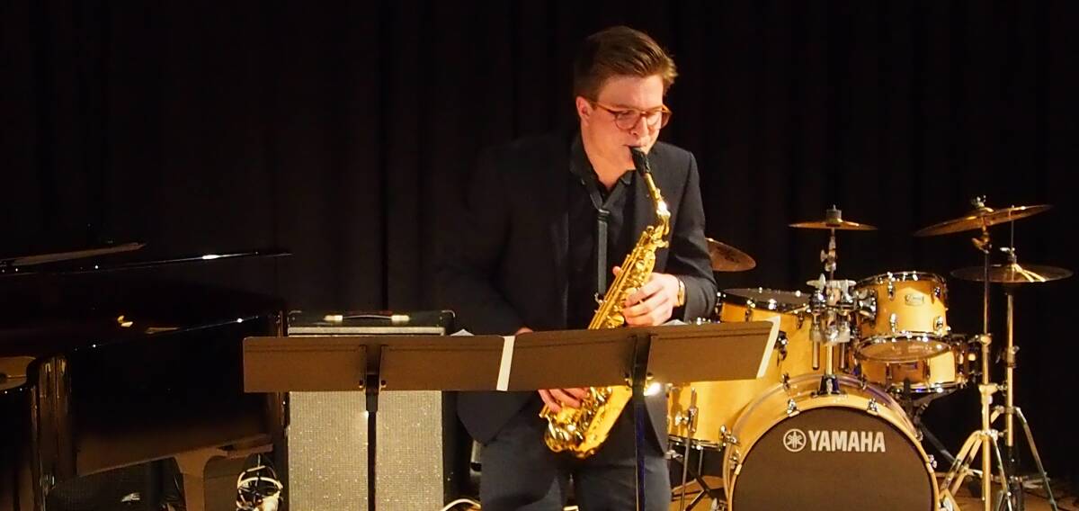 SAXOPHONE SKILLS: Blaze Houlden received second prize at Catherine McAuley College's Musician of the Year evening. Picture: supplied