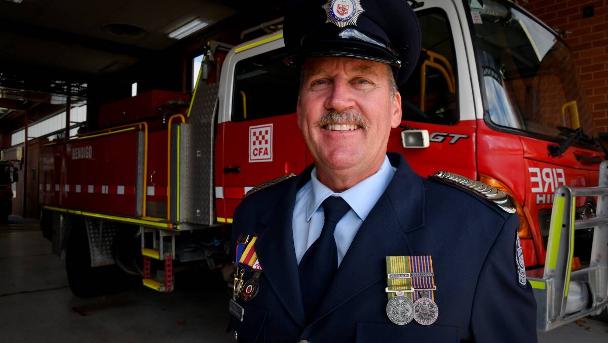 NEW ROLE: Longstanding Bendigo fire brigade member Ian Ellis was appointed captain on Monday, the first in decades. Picture: NONI HYETT