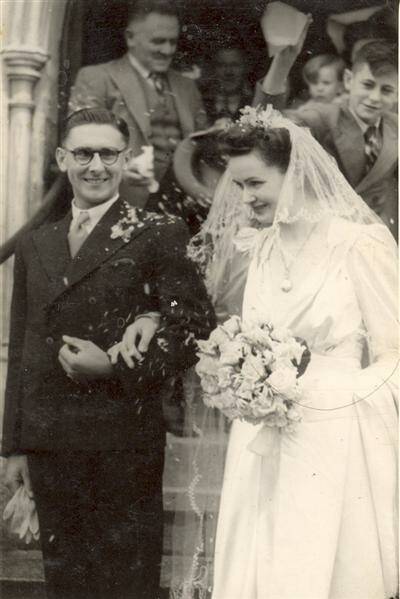 Pierce and Olga Grenfell on their wedding day. Picture: supplied