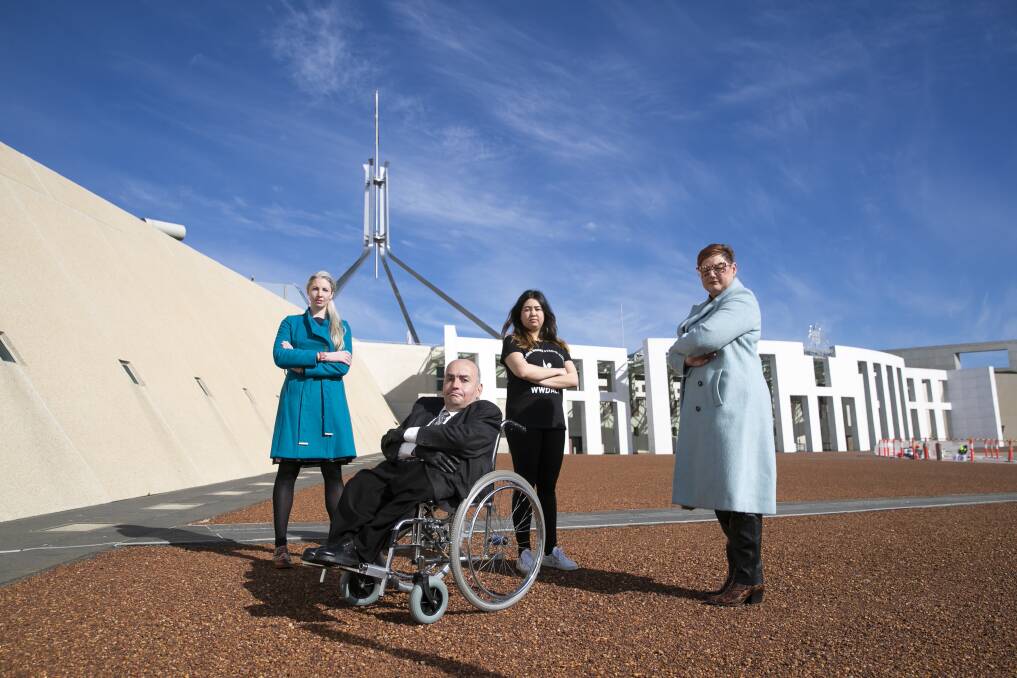 Leaders from Canberra's disability community spoke out against the goverment's NDIS reforms ahead of the crucial ministers' meeting. Picture: Keegan Carroll