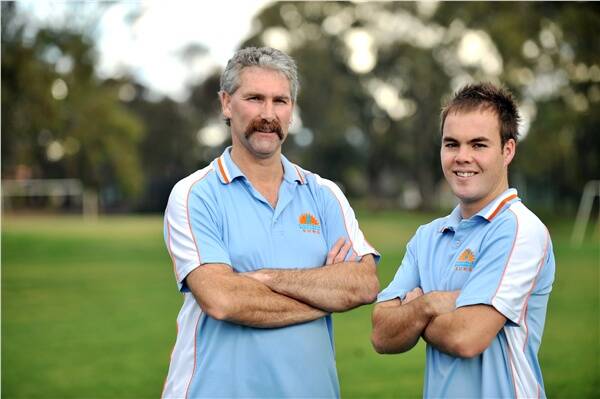 LEADERS: Strathdale-Maristians Cricket Club president Richard Murphy, and captain-coach Linton Jacobs.