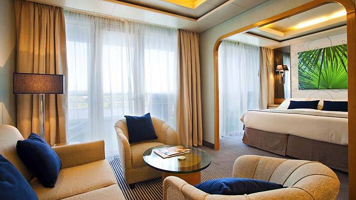 Freshly renovated ... a suite on the Pacific Dawn.