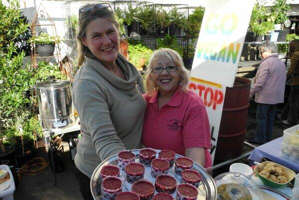 Awareness: Bake sale organiser Zerin Knight, right, with volunteer Jenny McCracken. 