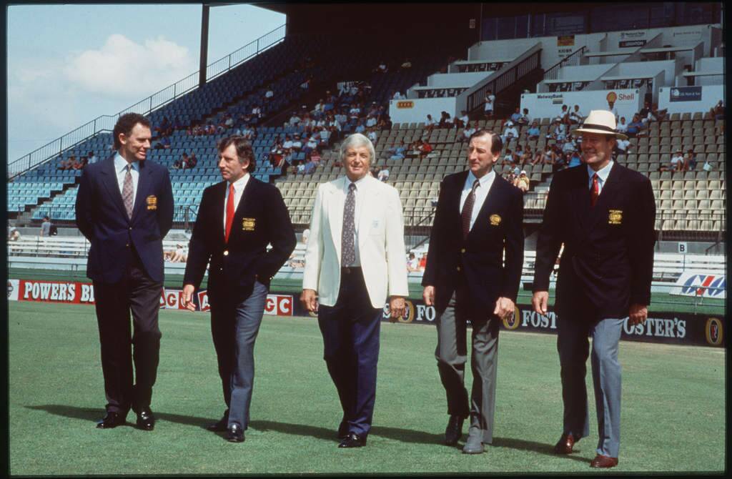 Greg Chappell, Ian Chappell, Richie Benaud, Bill Lawry and Tony Greig.
