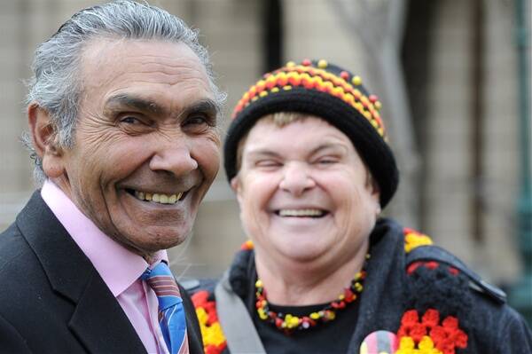 UP AND RUNNING: Uncle Brien Nelson and Aunty Lyn Warren launched NAIDOC Week.