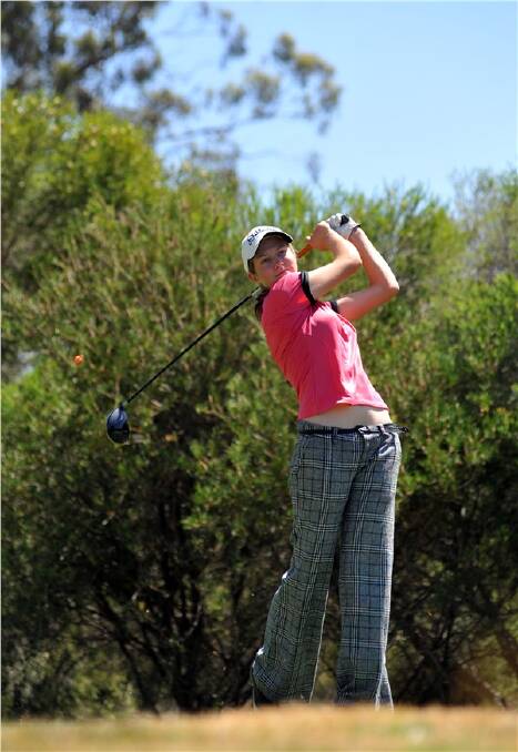 Axedale golfer Britney Mueck is making a name for herself on greens around Victoria.