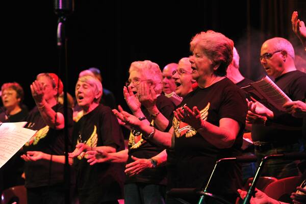 The Forever Young Choir perform last week. Picture: JIM ALDERSEY