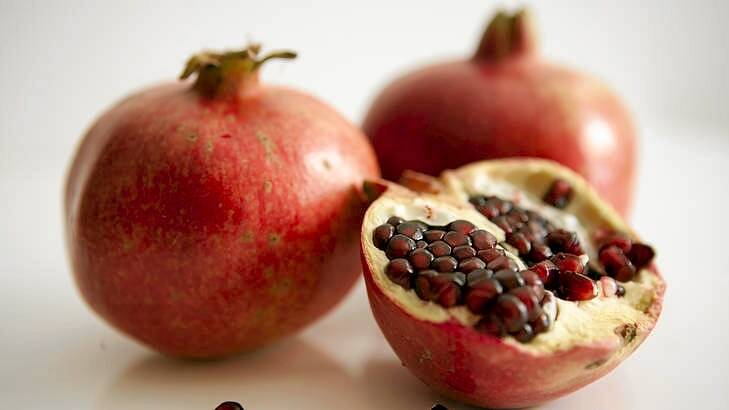 Fresh arrival ... US pomegranates are available now.