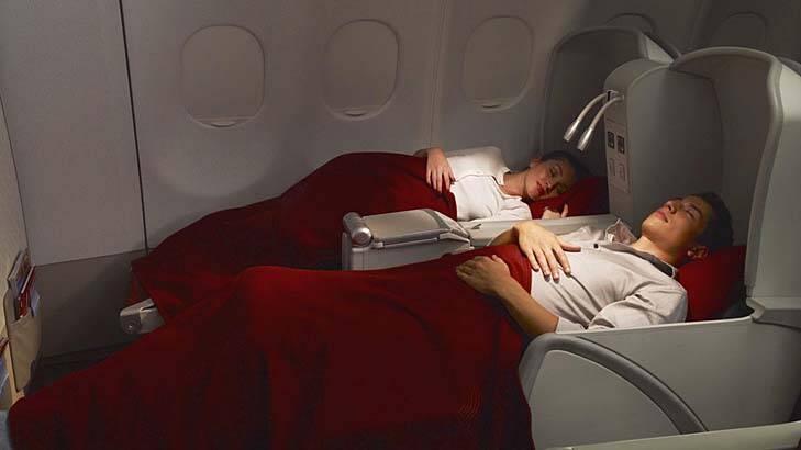 Sleep well ... Garuda's 'Executive class' offers lie-flat beds.