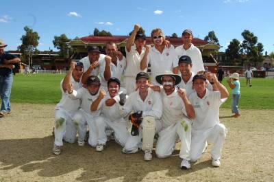 WINNERS: Eaglehawk's 2005-06 Bendigo District Cricket Association first XI premiership team.