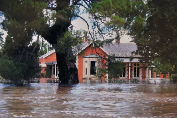 Roger and Loraine Terrill's house underwater. Picture: ROGER AND LORAINE TERRILL
