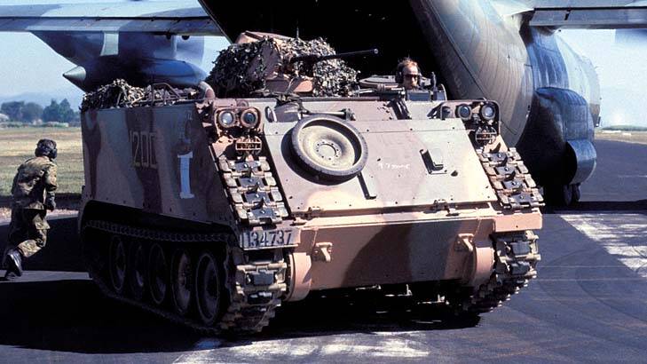 An Australian Army M113 armoured personnel carrier.