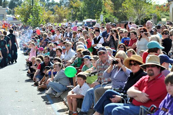 The crowd enjoys the Easter parade earlier this year.
