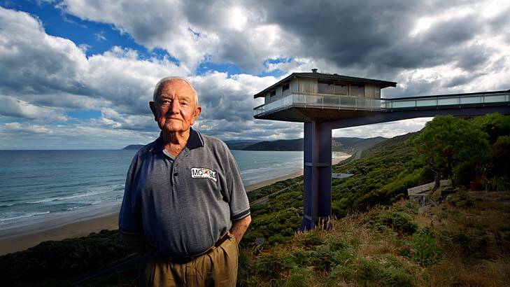 Iconic design: Architect Frank Dixon was unsuccessful trying to save the Fairhaven pole house he designed in the 1970s. The house will be torn down this week.