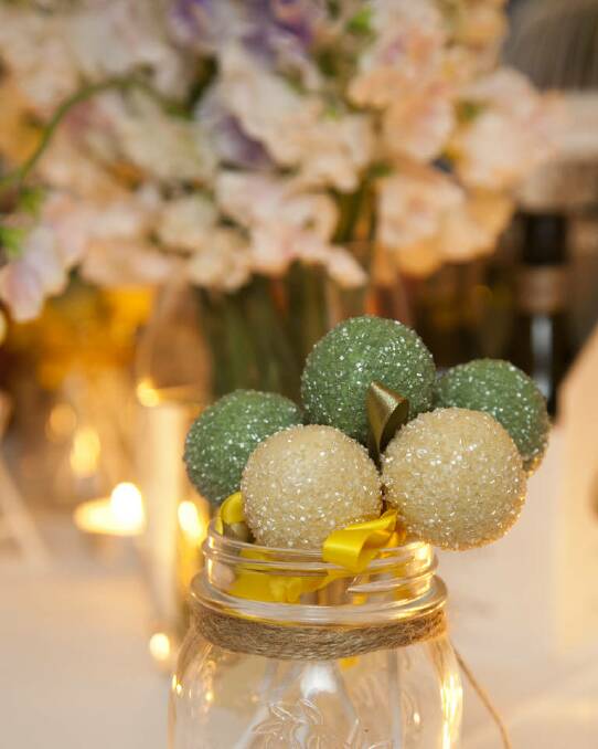 Cake pops and sweet pea at the Brown Brothers Spring Soiree.