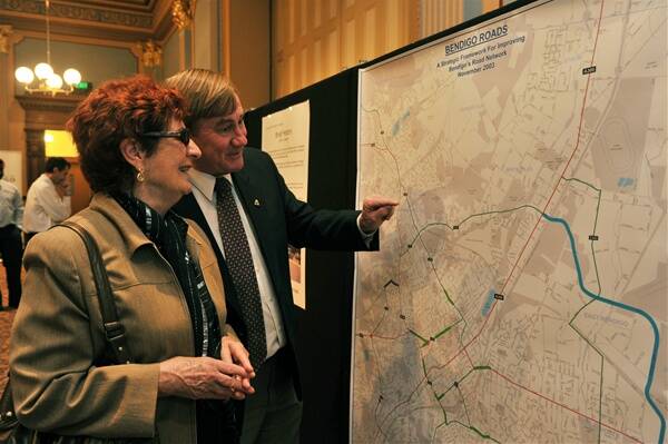GRAND PLAN: Mary Markey of Kangaroo Flat is shown part of the strategy by Mayor Rod Campbell.