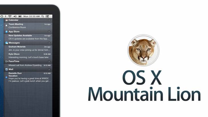 Apple OS 10.8 Mountain Lion.