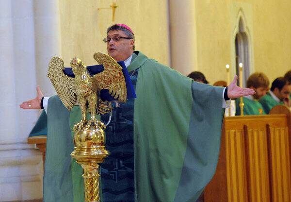 INSPIRATIONAL: Bishop Joseph Grech during a Pilgrims’ Mass at Sacred Heart Cathedral in July 2008.