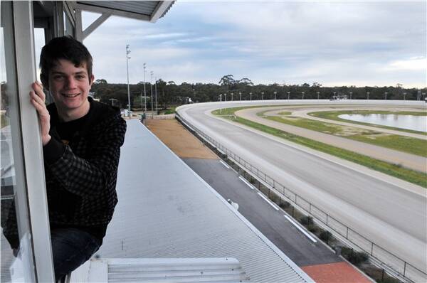 Ben Sporle in the caller’s box at Lords Raceway.