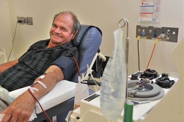 HAPPY TO GIVE: Paul Ruff made his 501st blood donation in January. Picture: PETER WEAVING