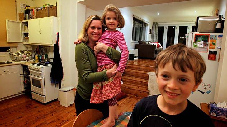 Helen Perks with four-year-old Eva and her seven-year-old Max.