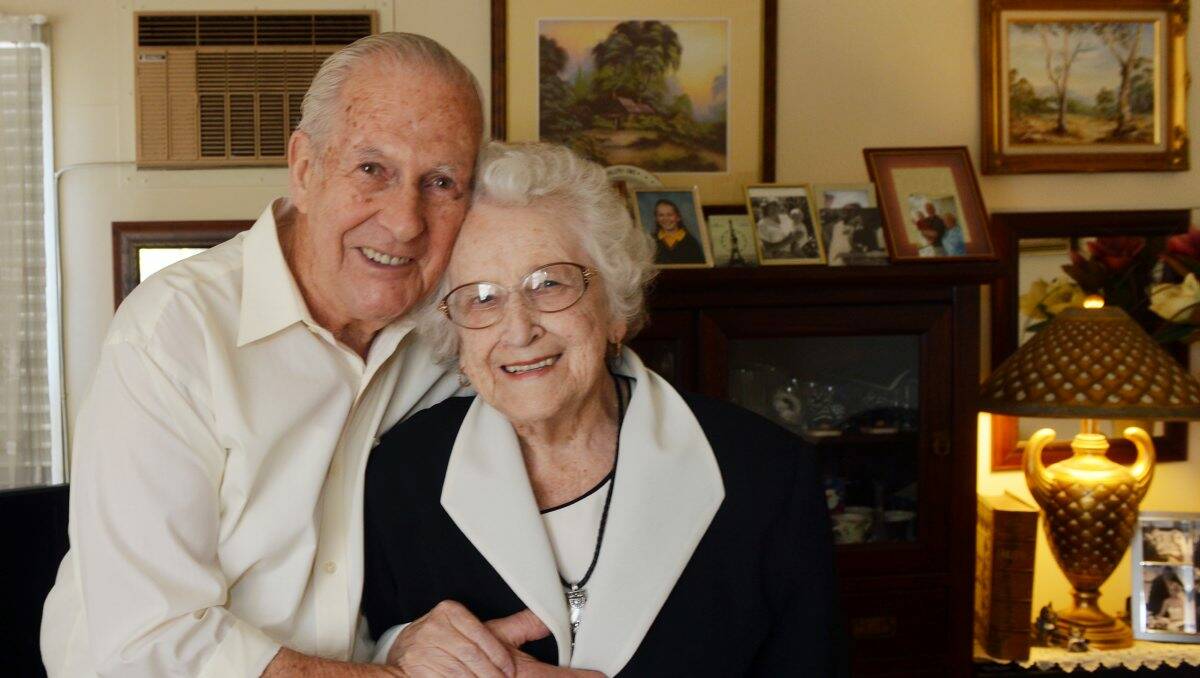 Going strong: Bill and Lola Tyack are celebrating 60 years of marriage. Picture: Brendan McCarthy