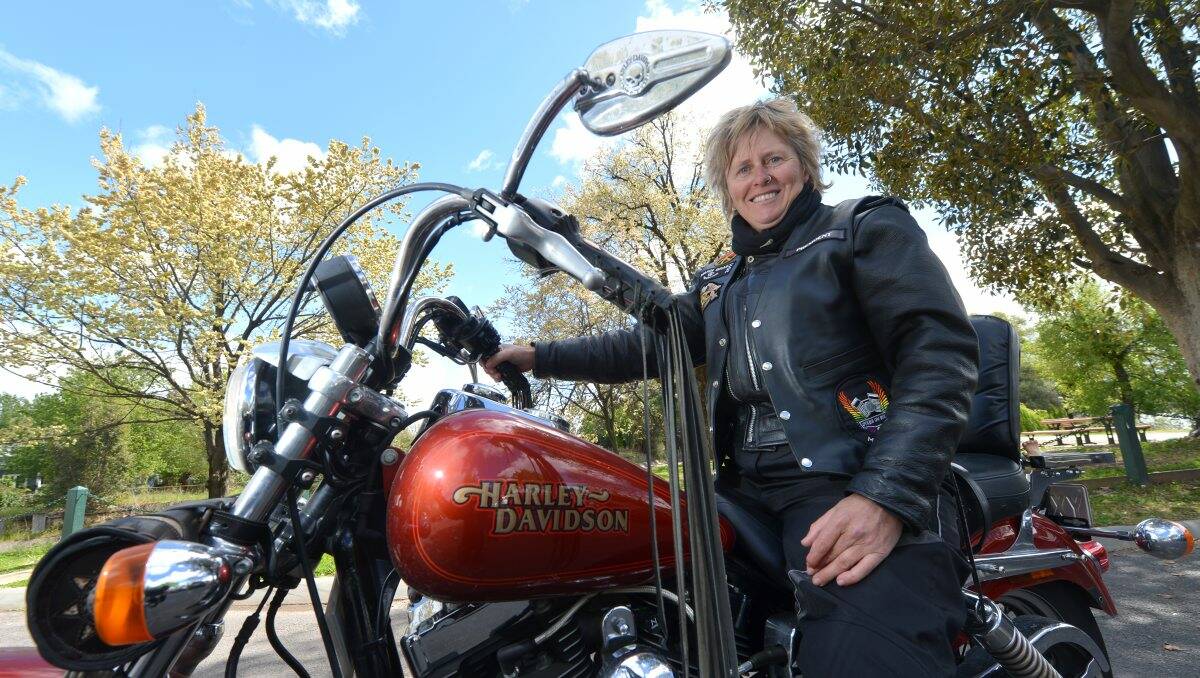 Dykes on Bikes president Chrissy Wells. Picture: Blair Thomson