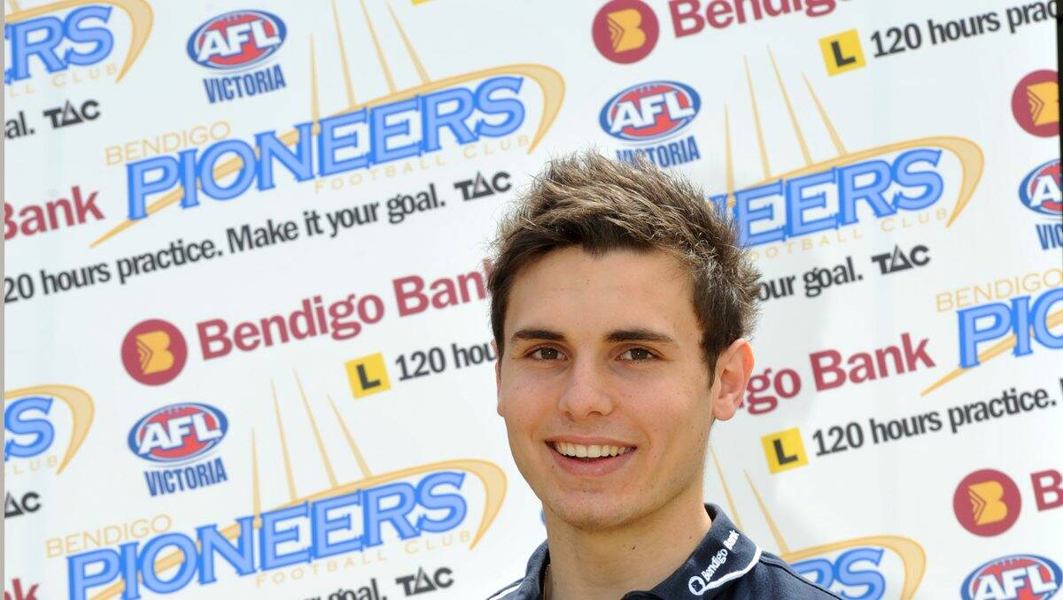 Jacob Chisari, the Bendigo Bank Pioneers Football Club’s champion player for the 2012 season. Picture: JULIE HOUGH 