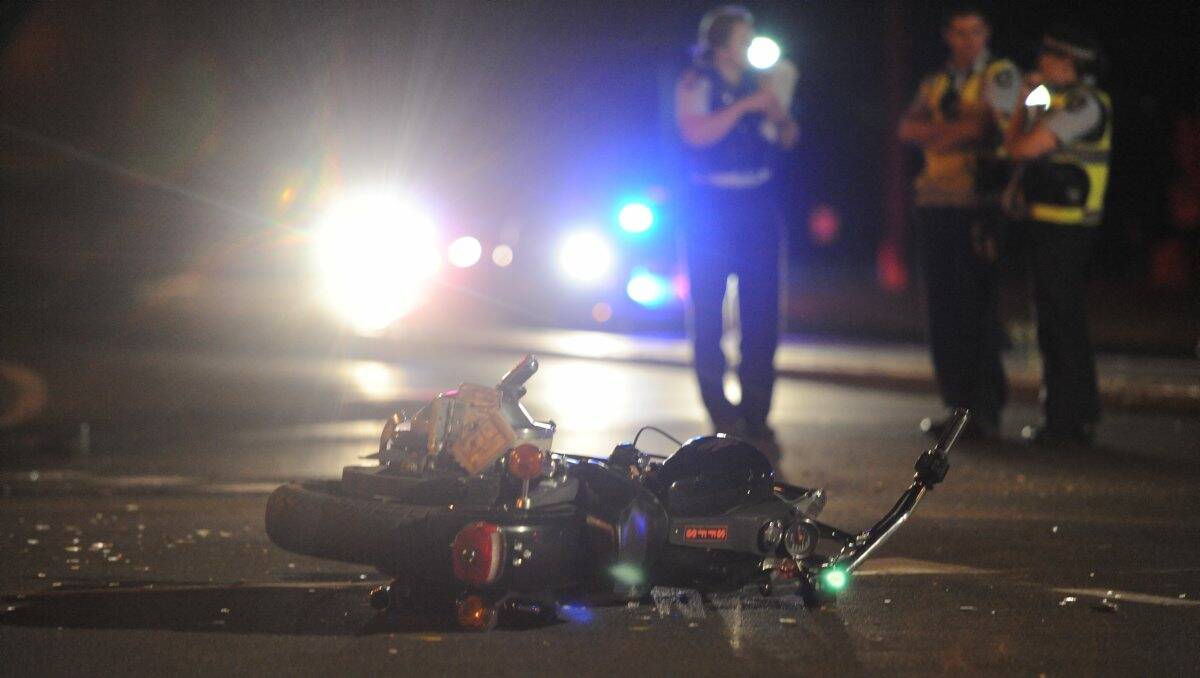 FATALITY: The crash scene last night. Picture: BLAIR THOMSON