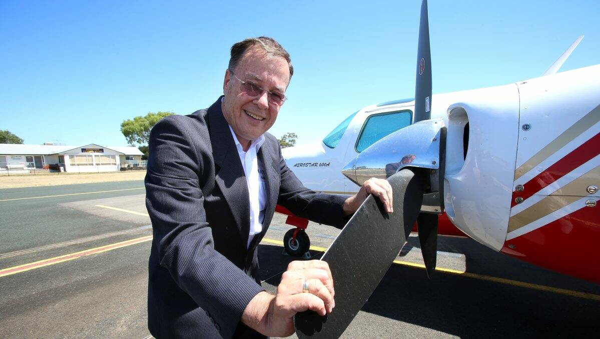 TAKE-OFF: Marcel Nolet, general manager of airline Gold Air Pty Ltd, set to start flights between Bendigo and Melbourne. Picture: PETER WEAVING