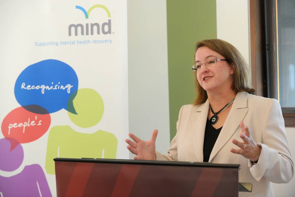 Proud: Minister for Mental Health Mary Wooldridge at the opening of YPARC facility. Picture: Jodie Donnellan