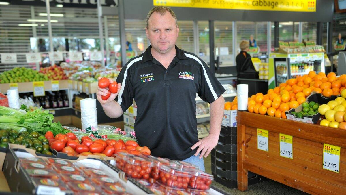Tough year: Michael Robertson says vegetables have been in short supply. Picture: Jodie Donnellan
