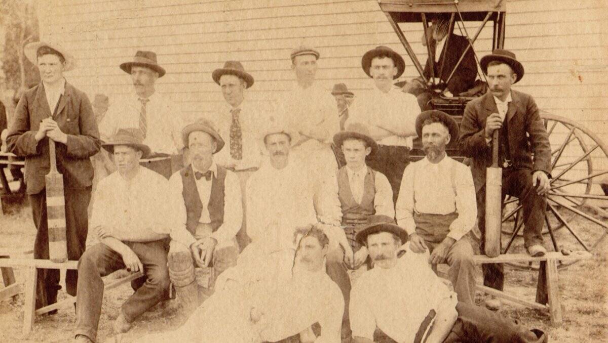 THOSE WERE THE DAYS: The oldest known photo of a Strathfieldsaye cricket team from the 1902-03 season. Picture: SUPPLIED