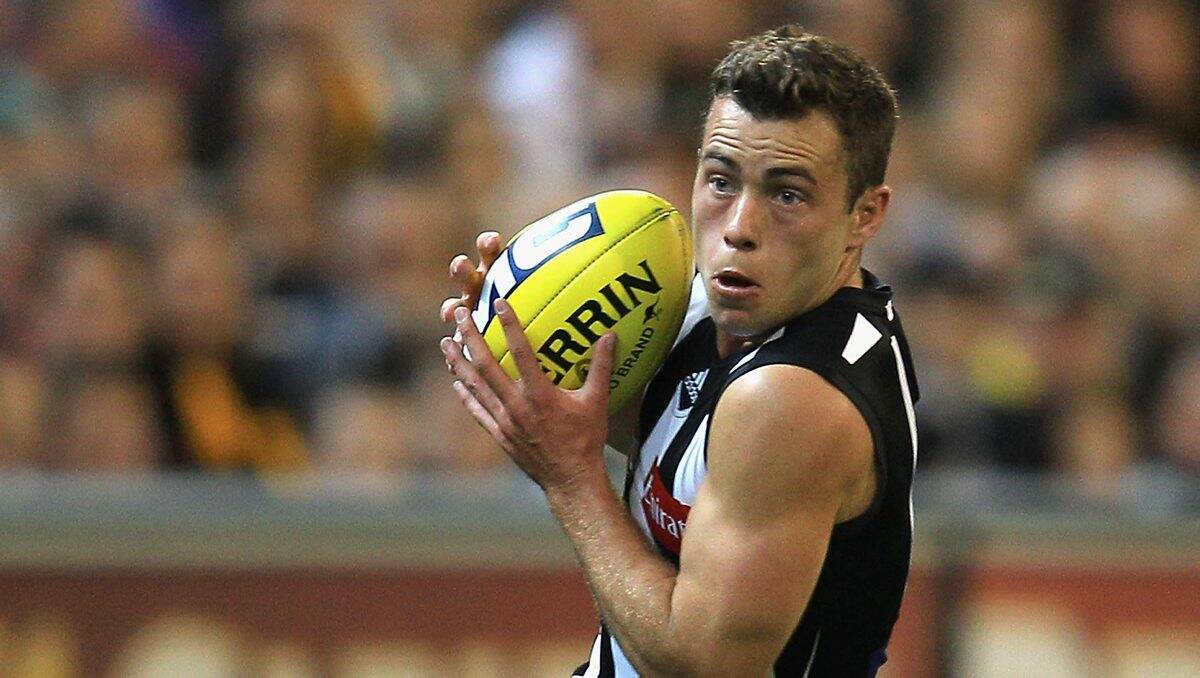 KICKING ON: Collingwood’s Jarryd Blair shows our game is for all sizes. Picture: GETTY IMAGES