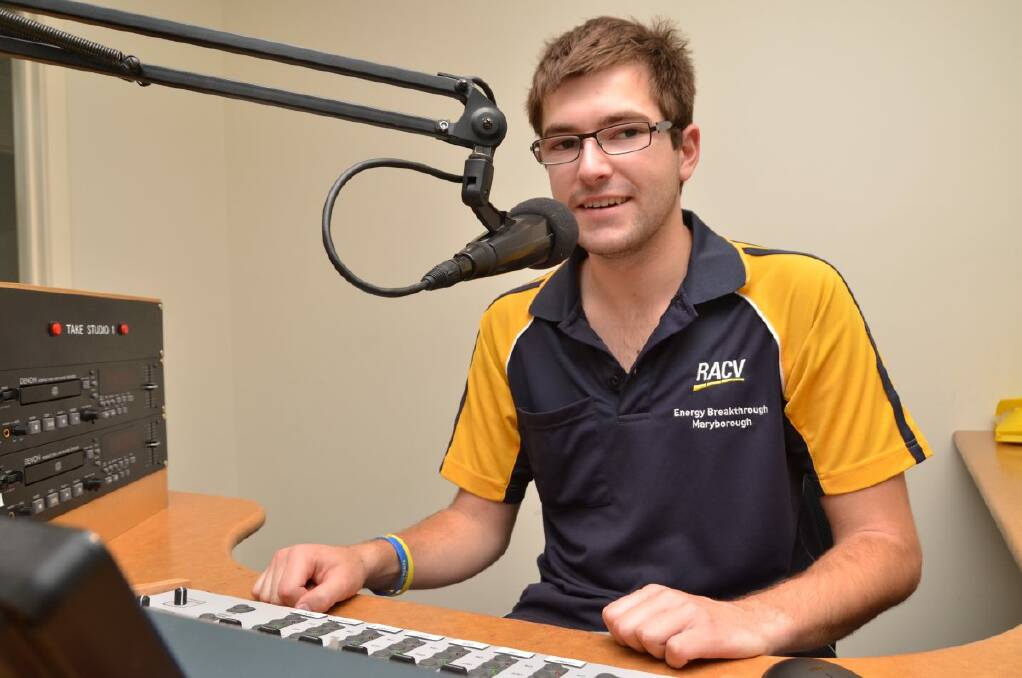 MULTI-SKILLED: Lachlan Hickey pannelling at a local community radio station. 