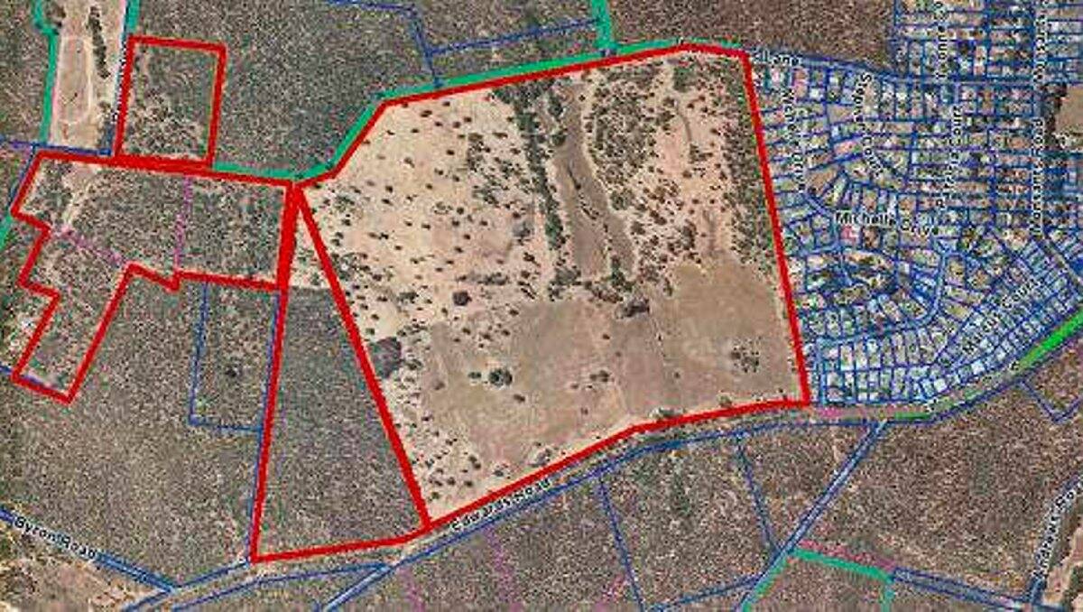 UP FOR DISCUSSION: The area of the proposed estate off Edwards Road in Maiden Gully. 