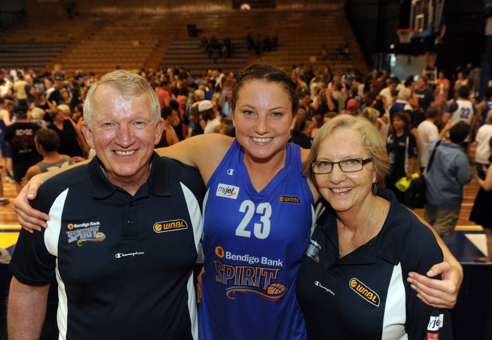 MVP Kelsey Griffin with her parents Jan and Jim