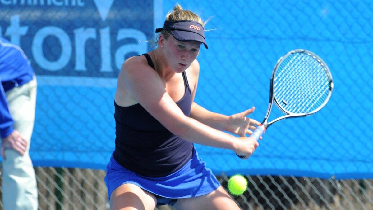 HOT FORM: Knowsley's Eliza Long is starring at her latest tennis tournament in Traralgon. Picture: PETER WEAVING 