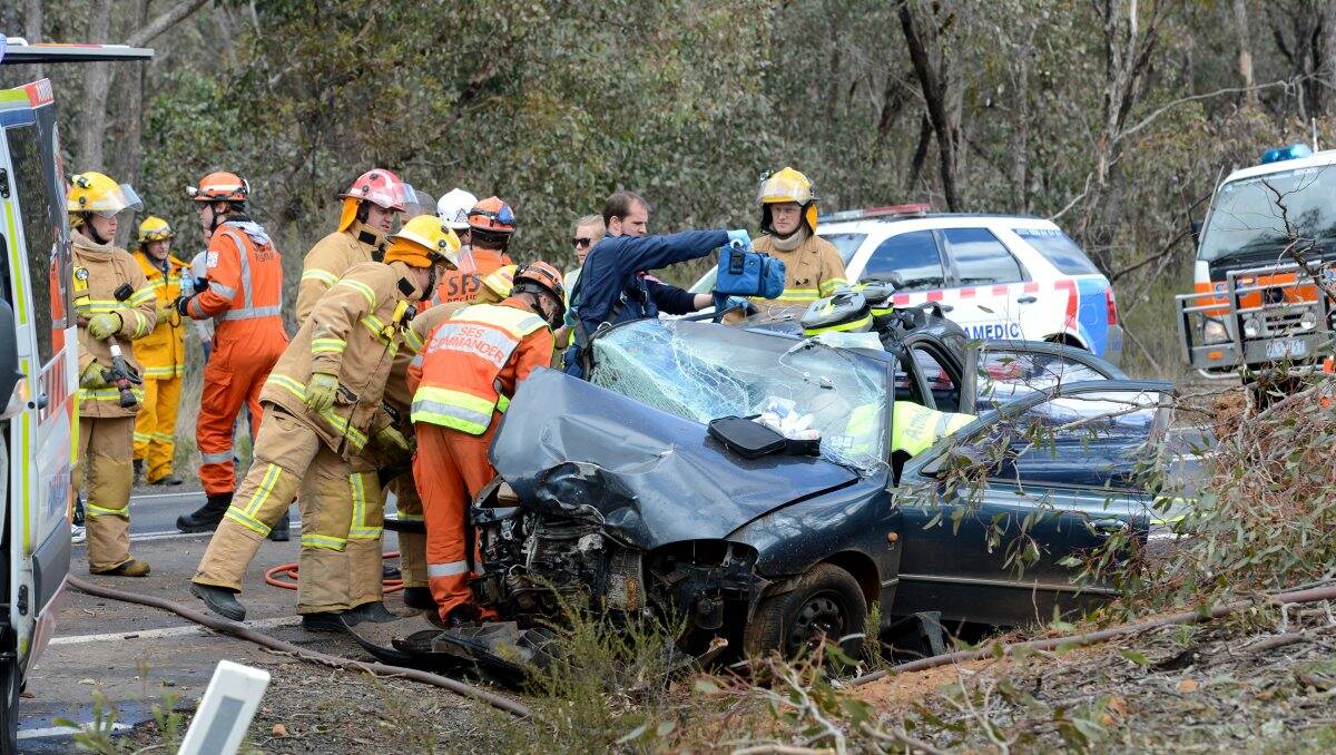 Driver airlifted after Eppalock car crash