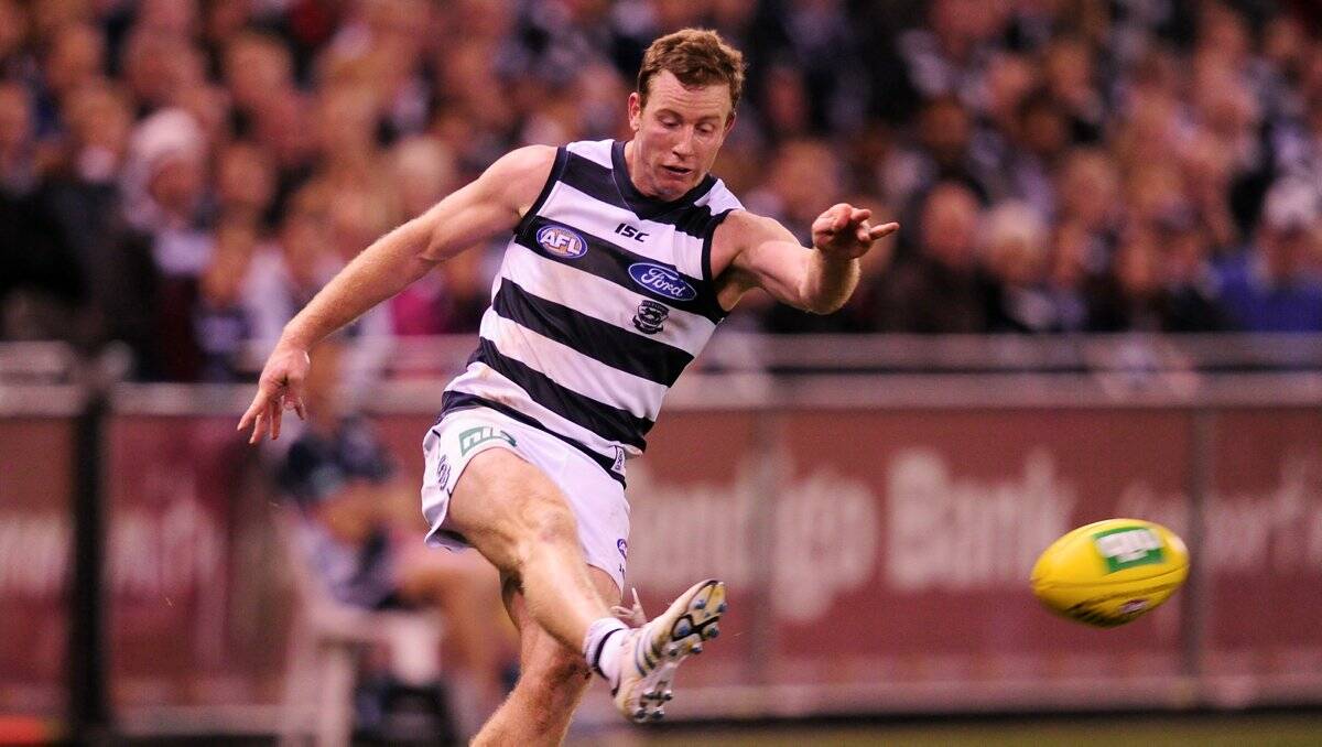 MORE DISCIPLINE: Steve Johnson's one-match ban for striking in the NAB Cup is disappointing for Cats fans. Picture: THE AGE